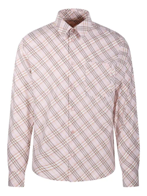 Burberry checked cotton shirt Neutrals 8104476