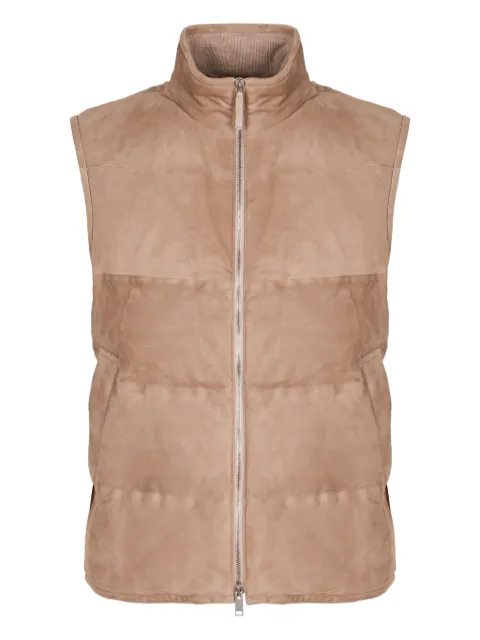 Zegna suede gilet Neutrals E184UEPVMA8