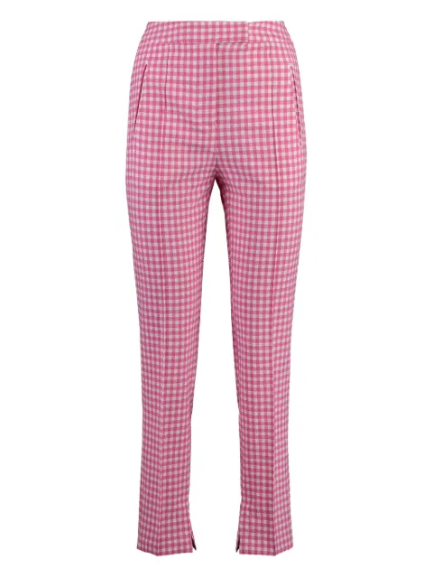 PT Torino Frida check-print trousers Pink CDVSFDZ00STDDX24