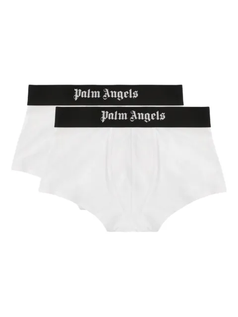 Palm Angels logo-waistband boxers (pack of two) White PMUH009S25FAB001