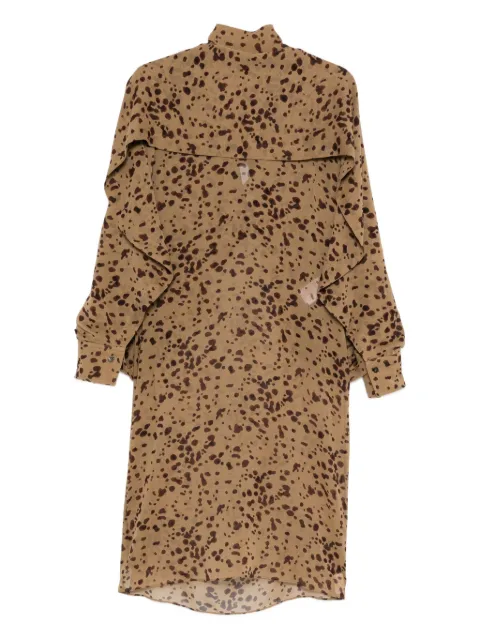 Ferragamo silk midi dress Brown 13H646A004