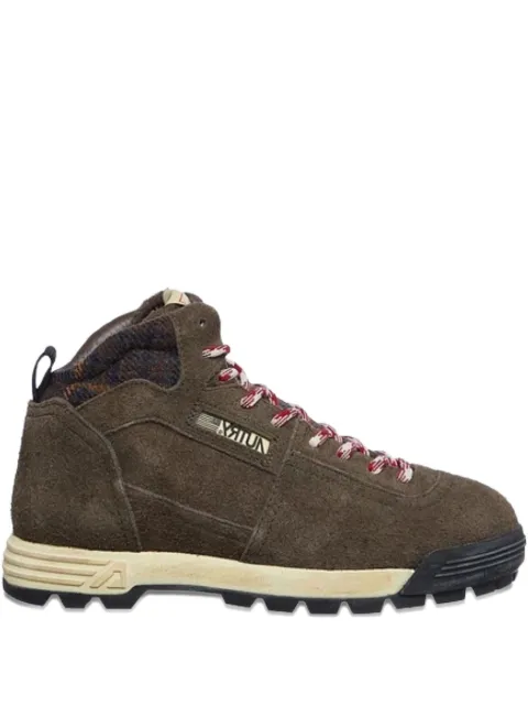 Autry Malga logo-plaque lace-up sneakers Brown HBMWSB01