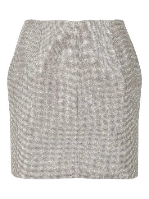 gaia canciani embellished zip-front skirt Silver GONNE