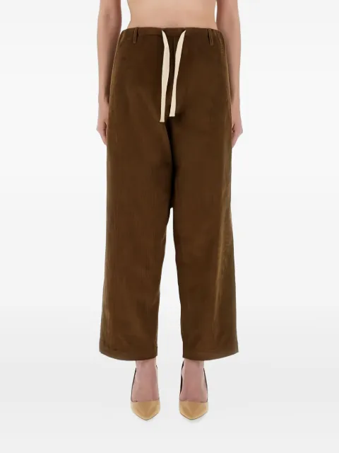 MOSCHINO JEANS drawstring corduroy trousers Brown 03438220