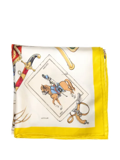 Hermès Pre-Owned 1970s Cavalerie Française silk scarf Yellow 15016007