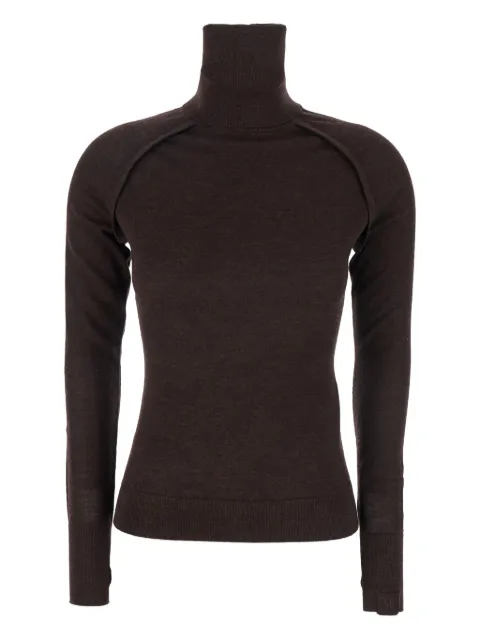 Victoria Beckham high-neck jumper Brown 1325KTP006541A