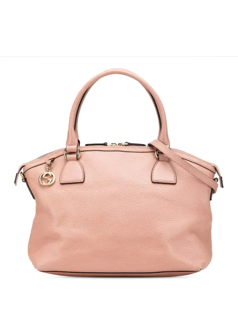 Gucci Pre-Owned 2000-2015 Medium Leather GG Charm Dome satchel Pink OEQR442T3KAY24CN
