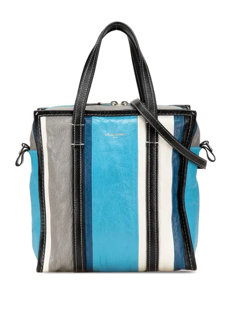 Balenciaga Pre-Owned 2017 S Lambskin Bazar Shopper satchel Blue J2TRR01GDARL3027