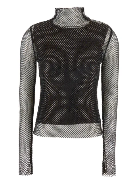Sportmax Gerarda fishnet long-sleeve top Black 2522946061600
