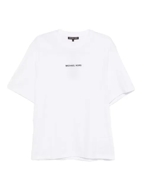 Michael Kors logo-embroidered cotton T-shirt White CS450MM1V2