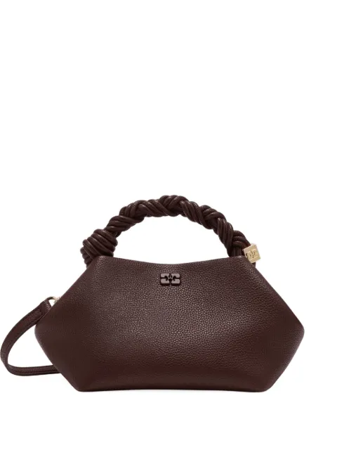 GANNI small Bou twisted-handle tote bag Brown A7274