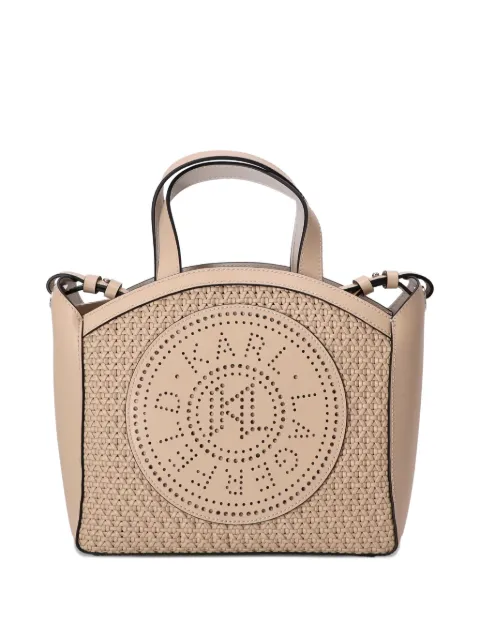 Karl Lagerfeld perforated logo tote bag Neutrals A3W300621KX