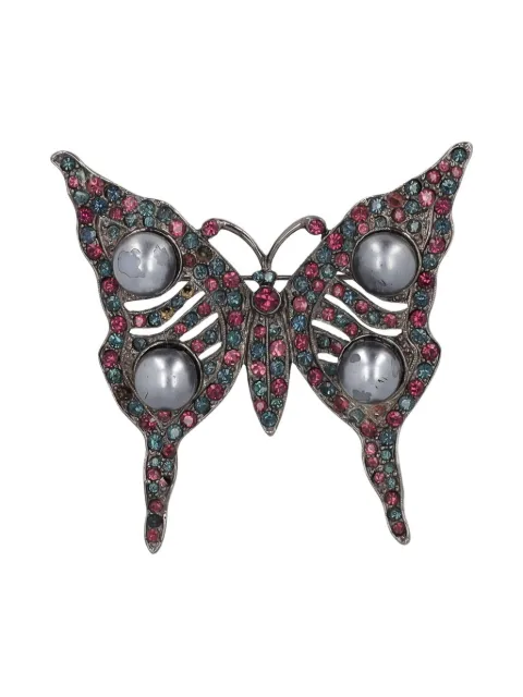 Kenneth Jay Lane Vintage Pre-Owned Butterfly brooch Silver CVR241137