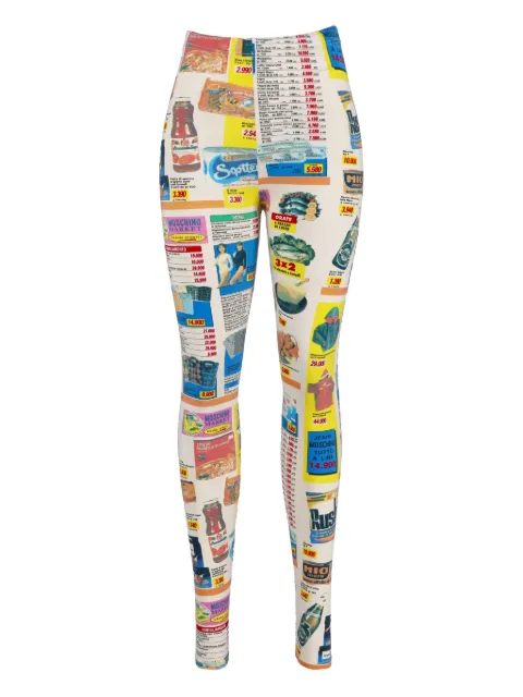 Moschino Pre-Owned 1990 printed leggings White WCV241010106