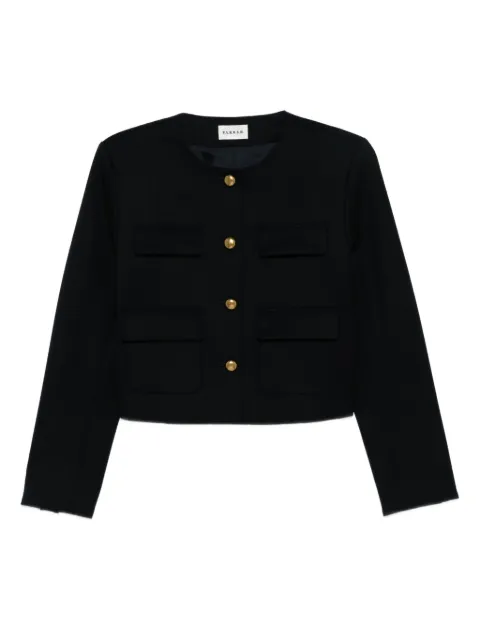 P.A.R.O.S.H. Liliuxy button-fastening cropped jacket Blue LILIUXY25D420433G