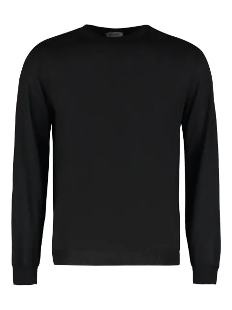 THE (Alphabet) crew-neck sweater Black TCGRU3135CASHSILK