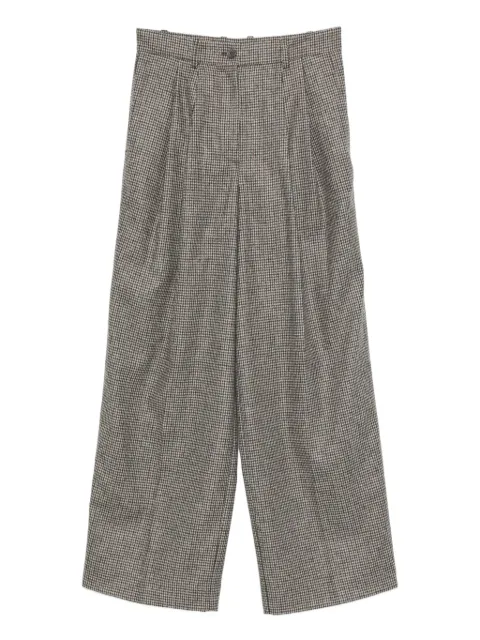 P.A.R.O.S.H. houndstood wide-leg trousers Grey LICOLAD232475