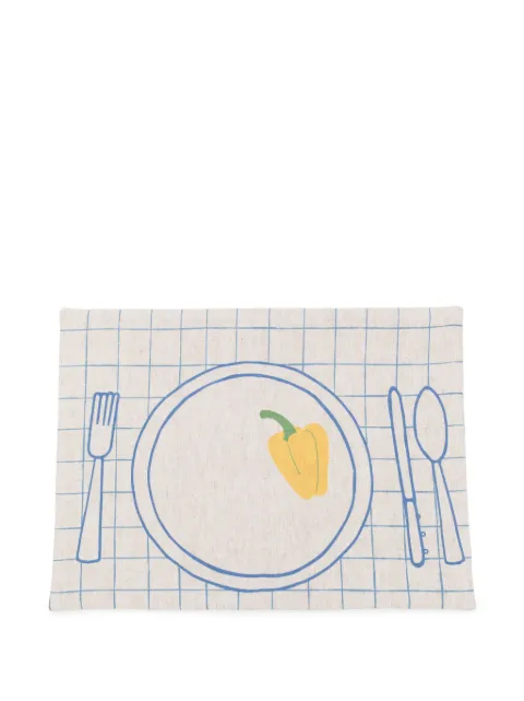 Bambah Friendsgiving placemat Blue BMBH003F