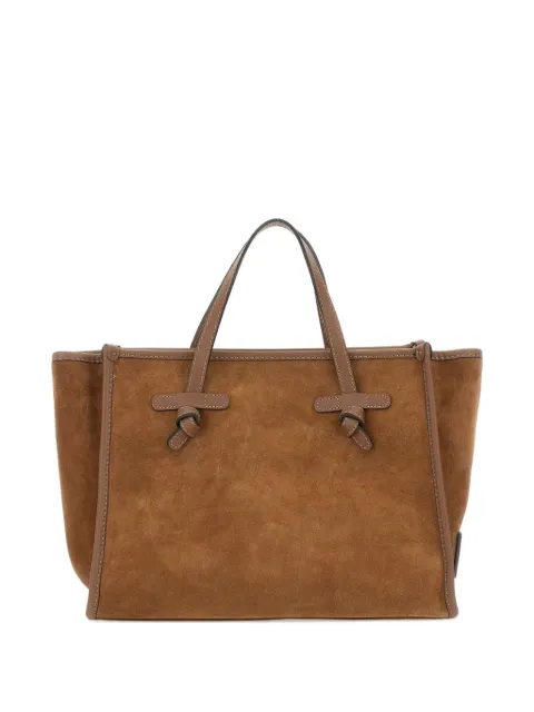 GIANNI CHIARINI Marcella Club knot-detail suede tote bag Brown BS9762CMPLCOGNAC