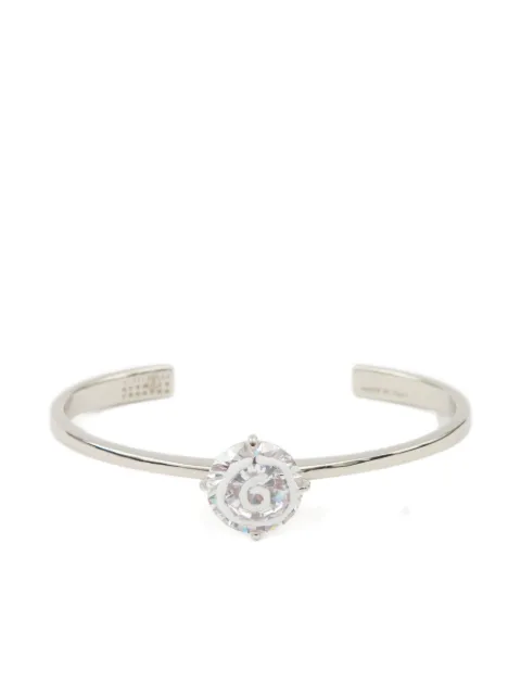 MM6 Maison Margiela crystal-rose cuff bracelet Silver SM6UY0101P8372