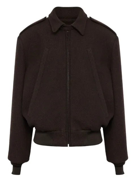 MM6 Maison Margiela zip-up bomber jacket Brown S62AN0169M35635