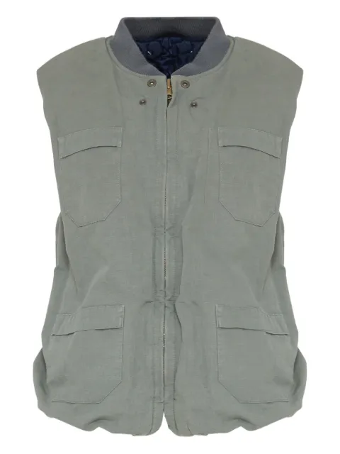 Maison Margiela cotton-blend waistcoat Green S51AM0505MTN119