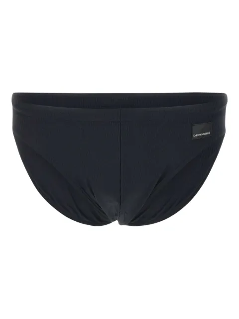 Emporio Armani fine-ribbed swim briefs Black EM000573AF14103