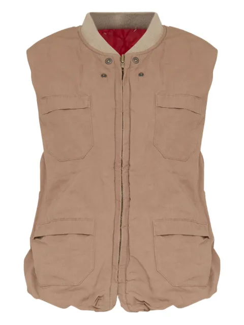 Maison Margiela linen-blend waistcoat Brown S51AM0505MTN119