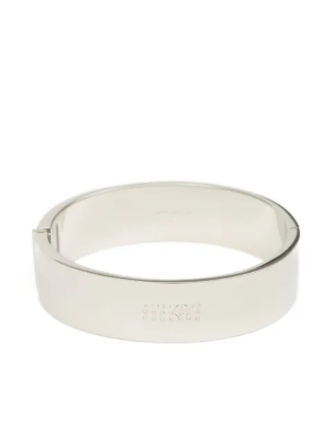 MM6 Maison Margiela Numbers-engraved bracelet Silver SM7UY0098P8601