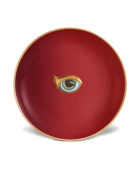 L'Objet Lito eye-detail plate (15cm) Red LXL25