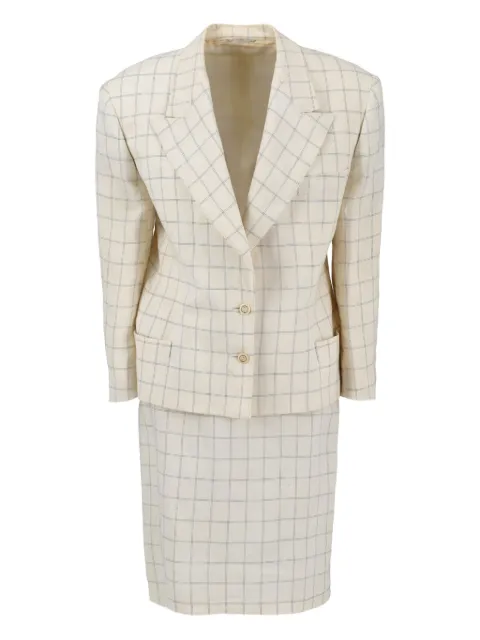 Versace Pre-Owned check-print suit White WCV040320252