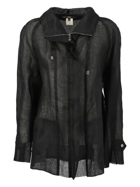 Gianfranco Ferré Pre-Owned semi-sheer jacket Black WCV041224115