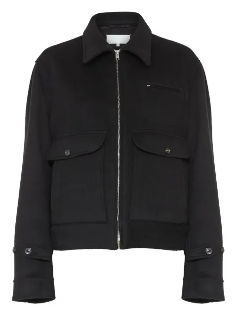 Maison Margiela flap-pocket cashmere wool jacket Black S29AM0405M35664