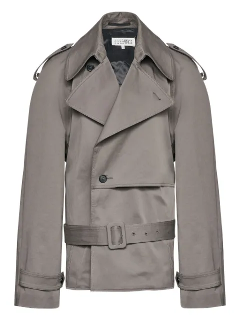 MM6 Maison Margiela cropped trench coat Grey S62AN0154S54452