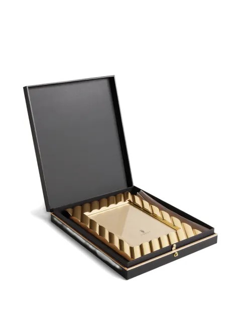 L'Objet Maxime ruffled photo frame (10cm x 15cm) Gold F7601S