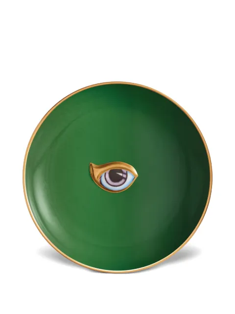 L'Objet Lito eye-detail plate (15cm) Green LXL24