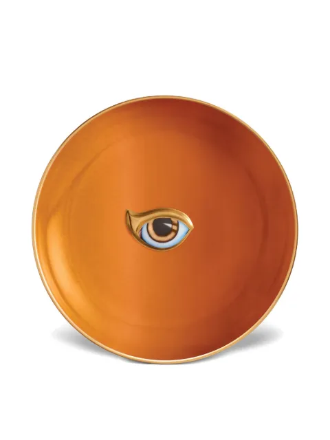 L'Objet Lito eye-motif plate (15cm) Orange LXL27