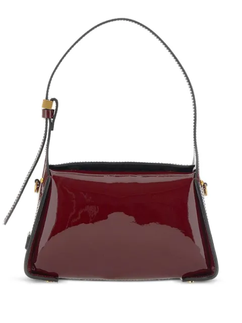 GIANNI CHIARINI patent-finish leather shoulder bag Red BS11869