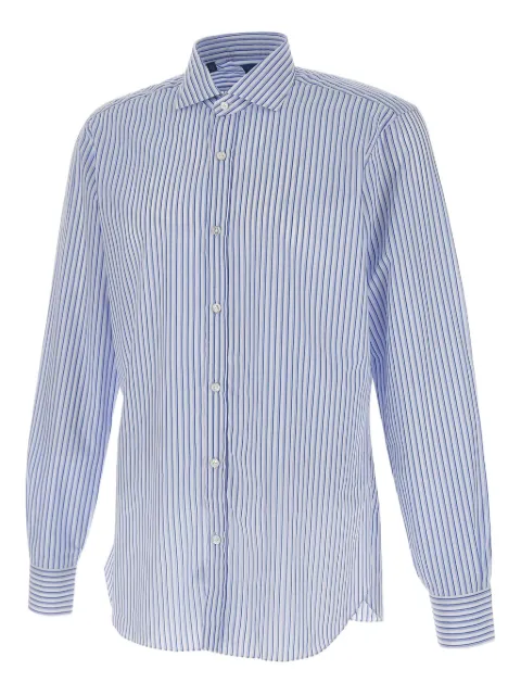 Barba striped button-up shirt Blue LFU02P0147001U0003