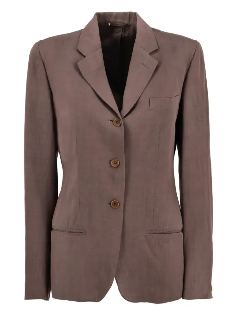 Romeo Gigli Pre-Owned single-breasted blazer Brown DM1004398