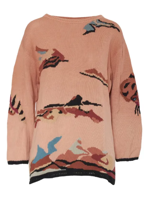 Krizia Pre-Owned patterned sweater Pink CVM2190364