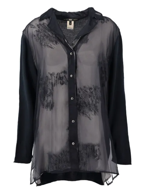 Gianfranco Ferré Pre-Owned layered silk shirt Blue WCV041224105