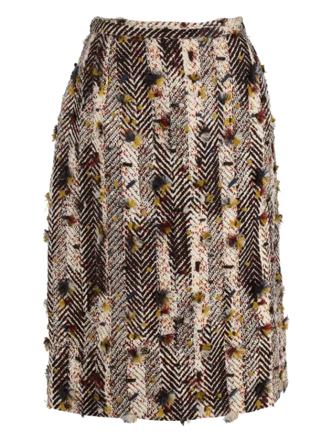 Gianfranco Ferré Pre-Owned appliqué-detailed midi skirt Brown WCV241010201