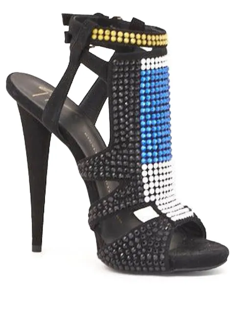 Giuseppe Zanotti Vintage Pre-Owned 120mm strass sandals Black W22090902