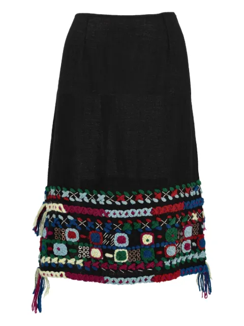 Fendi Pre-Owned wool midi skirt Black WCV041224114