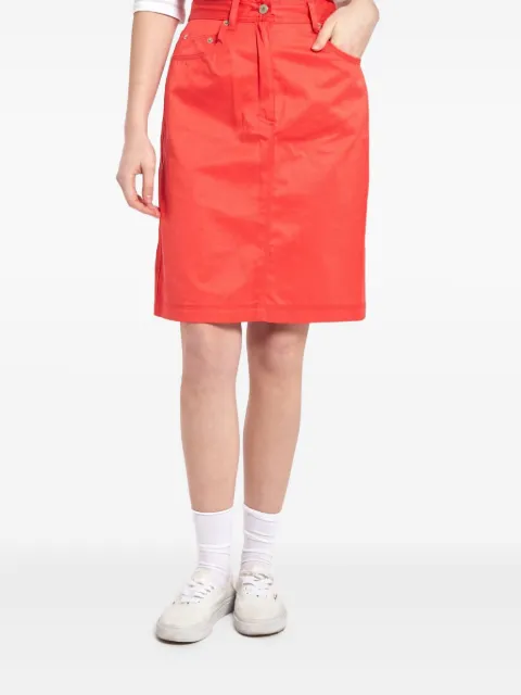 Gucci Pre-Owned 1990s monogram embroidery skirt Red W22031717