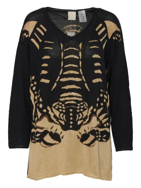 Krizia Pre-Owned embroidery T-shirt Black CVM2190106C