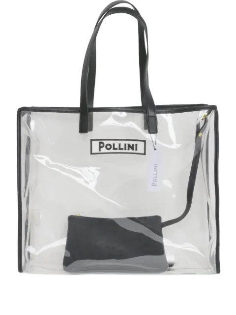 Pollini Vintage logo-print tote bag White DM1004383