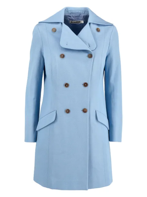 Jil Sander Pre-Owned double-breasted coat Blue MR16102420