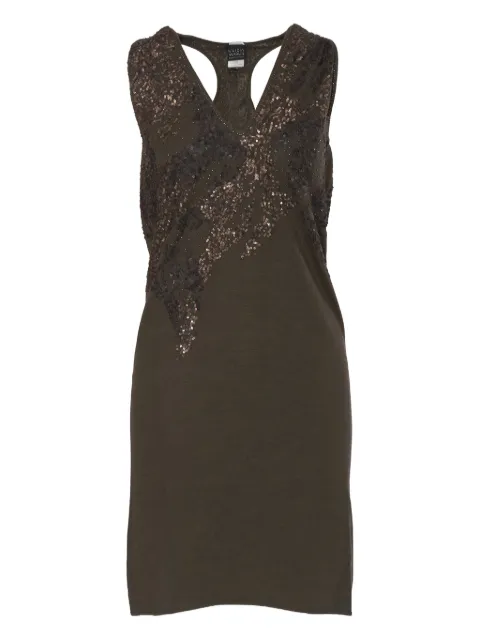 Krizia Pre-Owned sequin-embellished midi dress Brown CVM2190342A